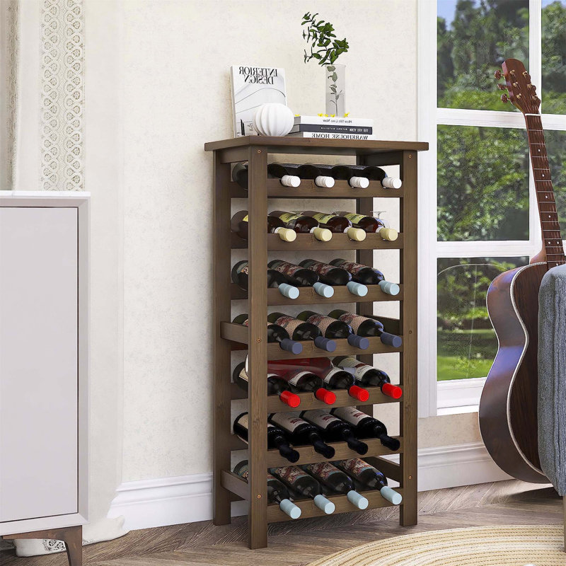 Jenai Wine Bottle Rack, Dark Walnut