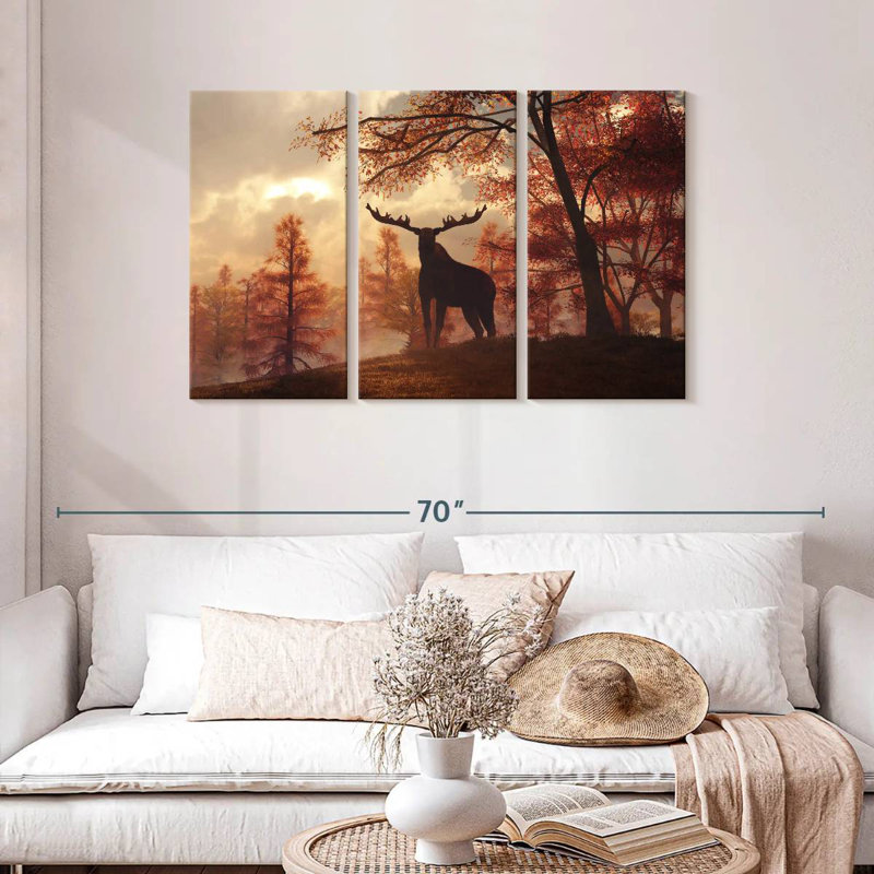 Brampt Autumn Moose, 28" H x 45" W