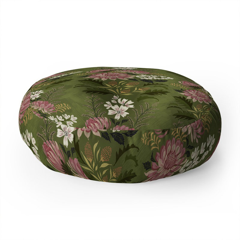 Coussin de plancher olive pimlada phuapradit wildflowers