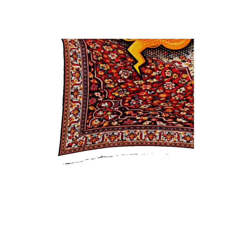 Tapis brun tissé à motif traditionnel lavable Mosso, 2'4" x 3'11"