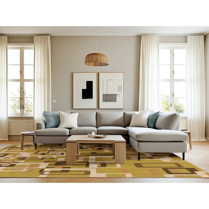 Geometric Indoor Rug, Rectangle 8' x 10'
