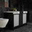 Meuble-lavabo de 60 po Lexora Zilara noir et gris avec comptoir et lavabo