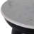 Sculptural Round Metal and Marble Side Accent End Table for Lounge Area - Pedestal Narrow Table with Stone Top for Entryway - 20", Black & White