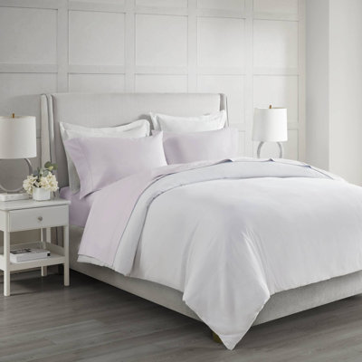 Madison Park 500 Thread Count Egyptian-Quality Cotton Lilac Deep Pocket 4-Piece Queen Sheet Set