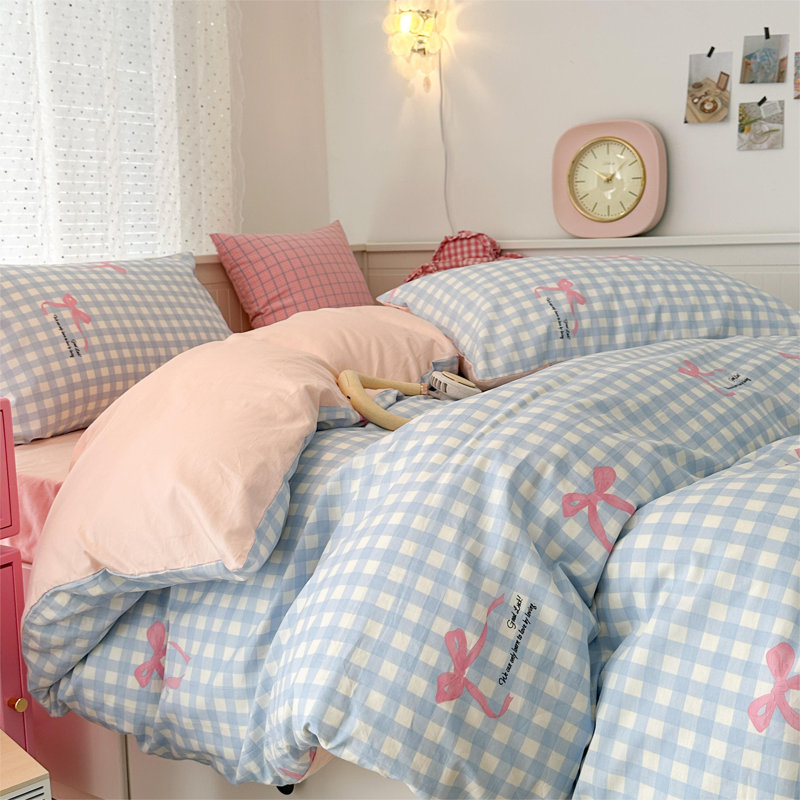 Ensemble de housse de couette Nayoroom, Housse de couette double + 2 taies d'oreiller stan