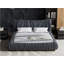 Lit plateforme tapissier très grand de luxe avec coussin amovible surdimensionné et structure de lit en bois de pin massif-102807119