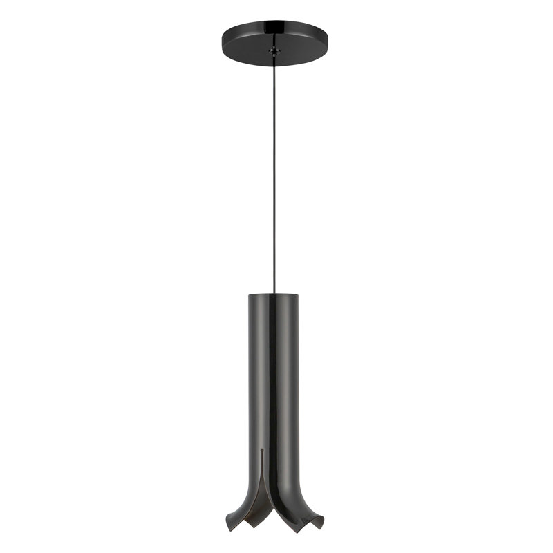 Luminaire suspendu 9 po Husk, Noir, Noir