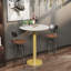 Whitnash Round Marble Top Dining Table with Iron Base-64435002-64435004