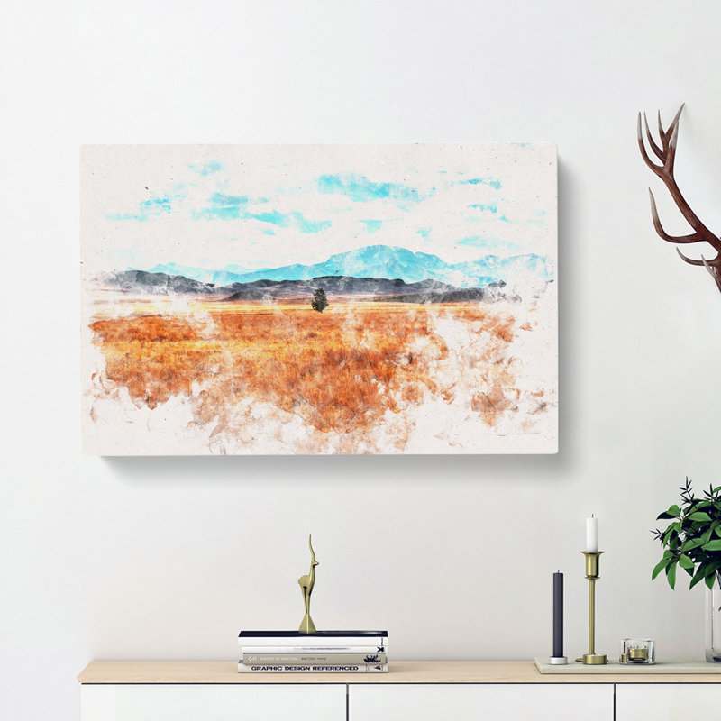 Lone Tree In Montana - Wrapped Canvas, 40cm H x 60cm W x 3cm D