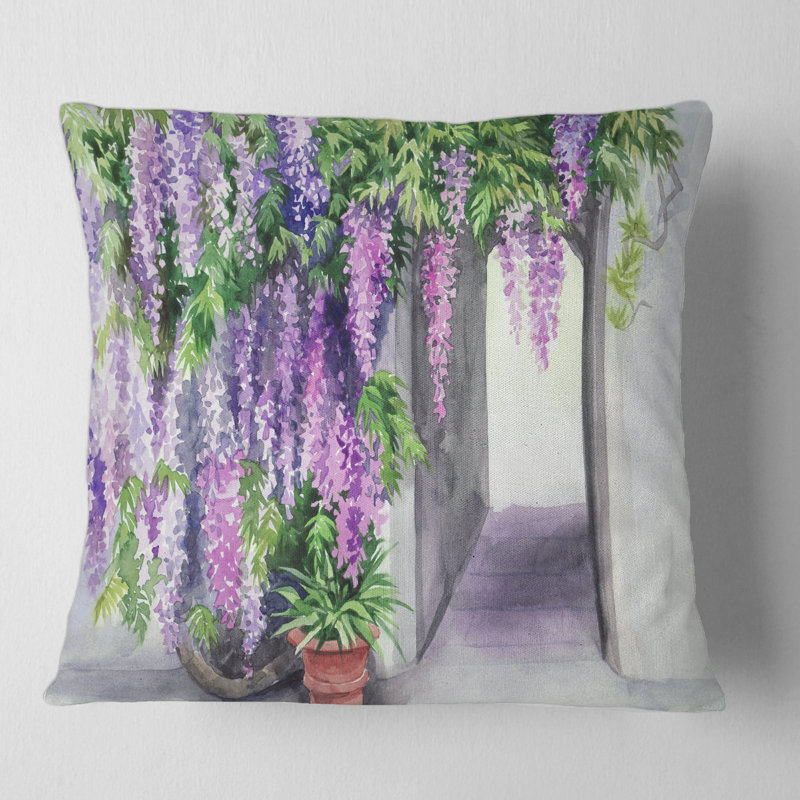 Housse de coussin carré Wisteria Blossom, 18" x 18"