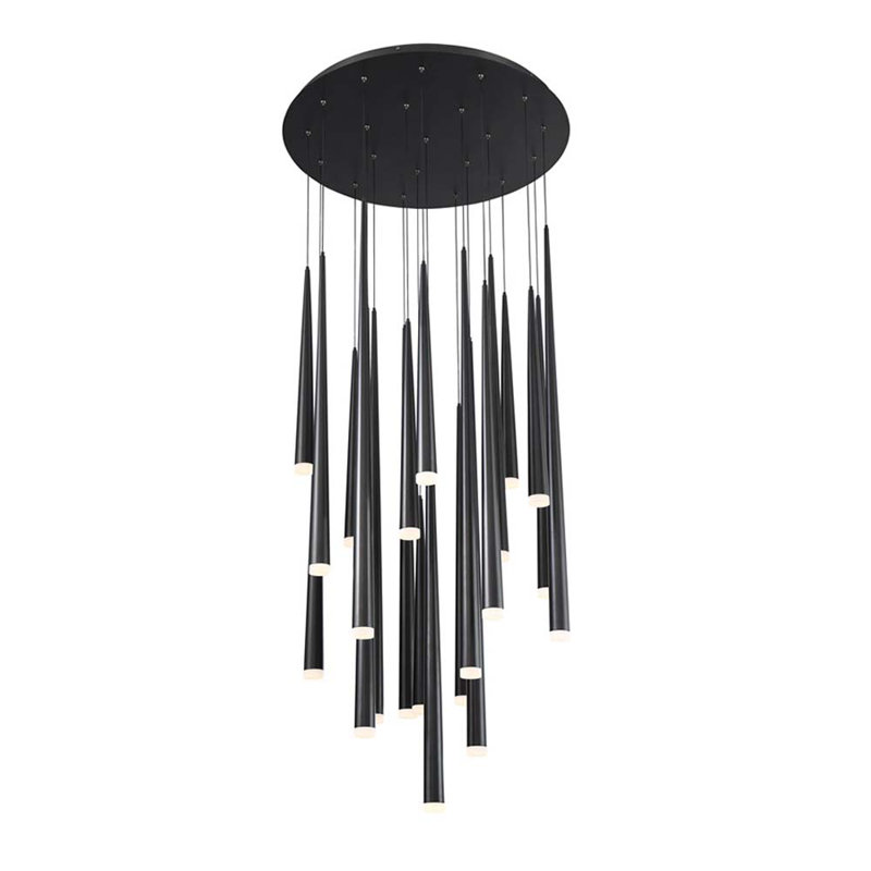 Cascade 21 - Light LED Pendant, Black