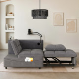 Upholstered Sleeper Sofa Bed Pull Out 3-in-1 Convertible Couch