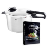 Vitavit Premium Pressure Cooker 4.8 Quart With The World Of Pressure Cooking Cookbook