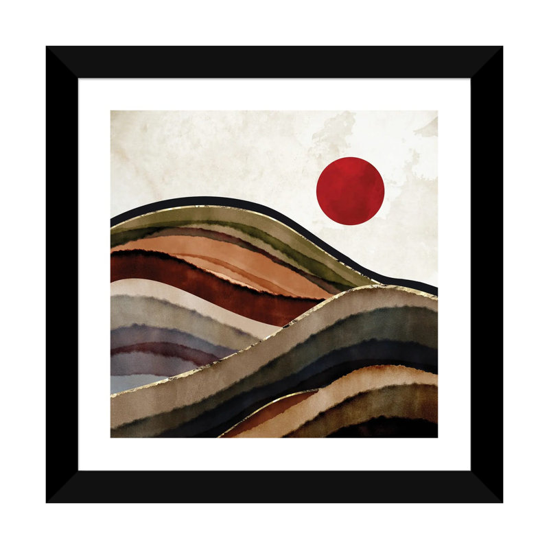 «Fall Fall Abstract», reproduction d'impression, 16" H x 16" W x 1'' D, Papier encadré noir, Blanc