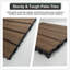 Carreaux de terrasse en bois et en plastique composite, ensemble de 20, emboîtables, durables, imperméables, pour une utilisation intérieure et extérieure, 12 po x 12 po-114650033