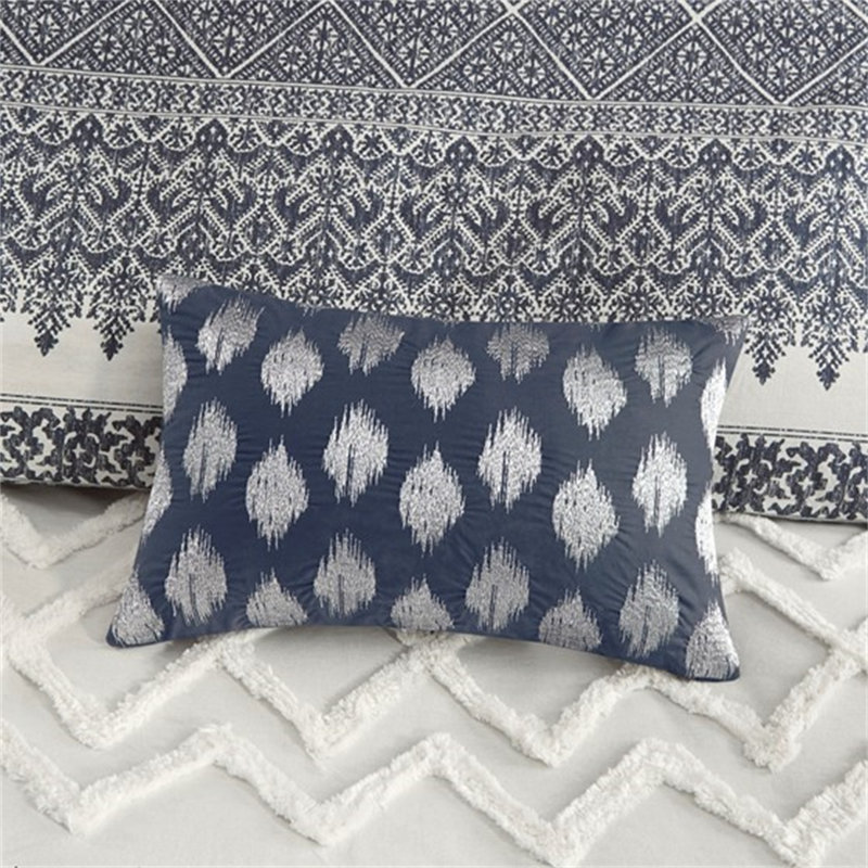 Ensemble de housse de couette en coton luxueux avec un capitonnage exquis en chenille, offrant un confort et un style inégalés.