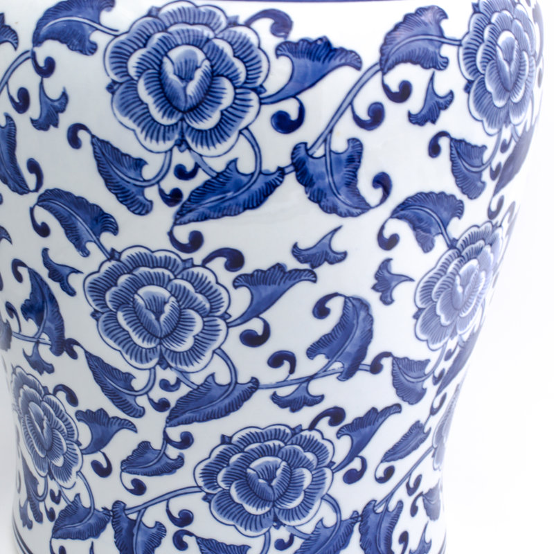 Tabouret sur pied 18 po Blue Garden