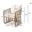 Chaises en rotin PE tissées à la main avec coussins et structure en métal Piero