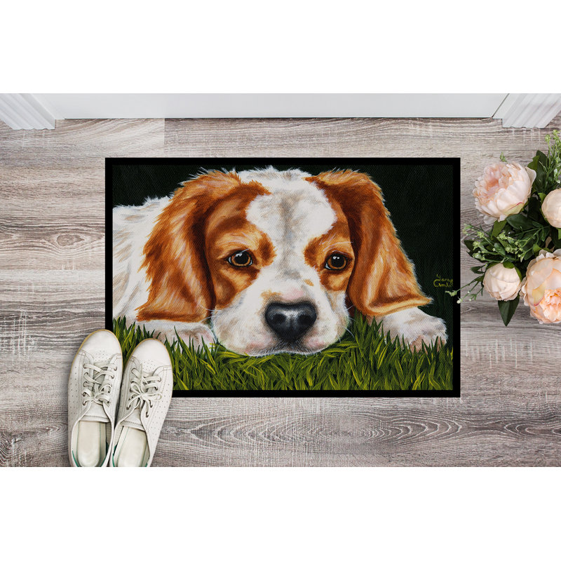 Tapis antidérapant Cavalier Spaniel in the Grass, 2 pi x 3 pi