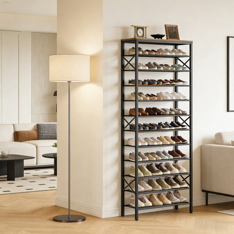 Range-chaussures de grande capacité de style industriel