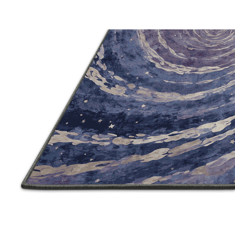 Tapis mauve soyeux et moelleux, Carré 6 pi
