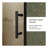 60.in W x 72.in H Single Sliding Shower Door, 1/5 inch Thick Clear Tempered Glass Shower Door with Stainless Steel Handle, Black