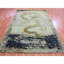 Tapis rectangulaire unique en laine de style années 1950 8 pi x 10 pi 4 po Carri Beige