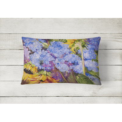 Floral Outdoor Reversible Throw Pillow