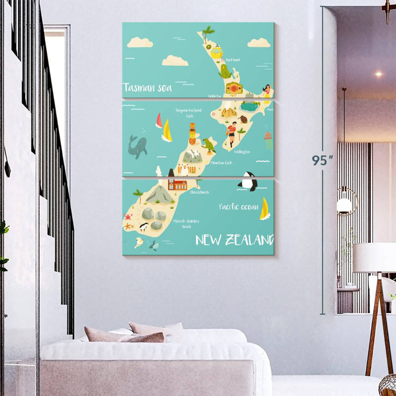 Carte pour enfants Keiri, Nouvelle-Zélande, H 74 po x l 48 po