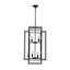 Lustre cage géométrique noir 8 lumières, hauteur réglable-128940662