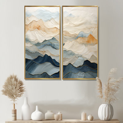 Majestic Mountain Peaks - Art mural traditionnel