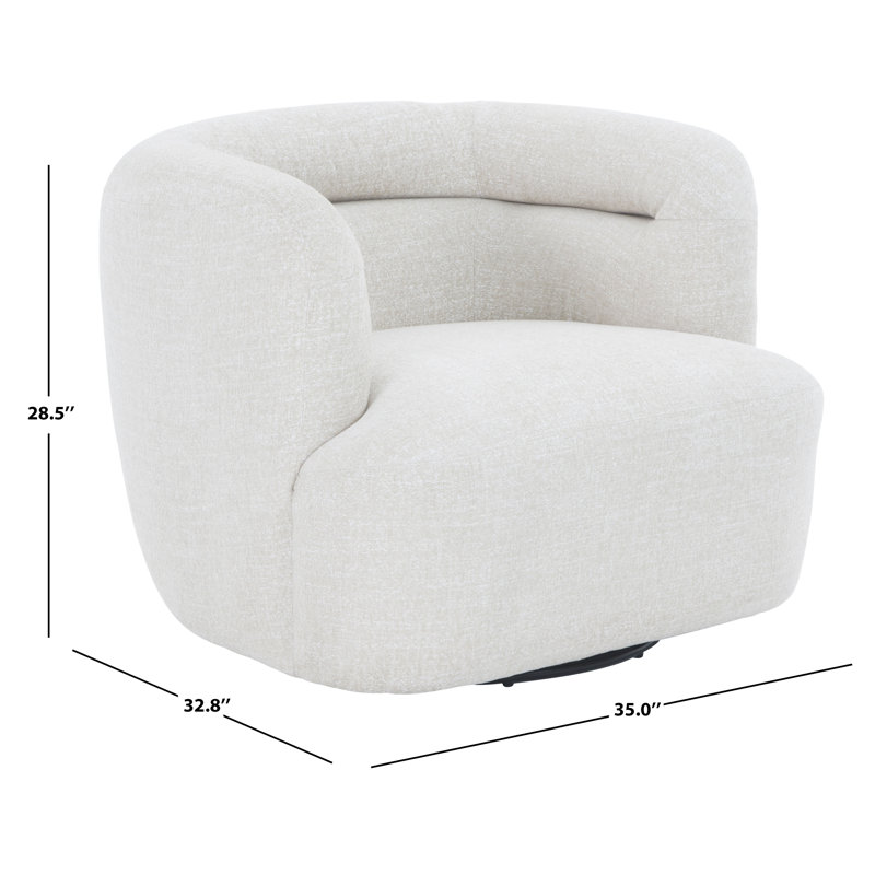 Chaise pivotante Joangela, Chenille taupe