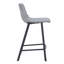 Tabouret de comptoir 35 po avec assise et repose-pieds en acier inoxydable-1563226211