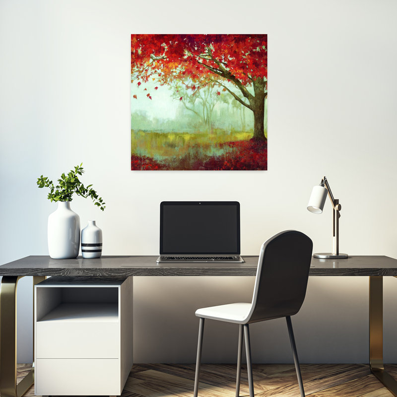 «A Sense Of Space I», art floral de pivoine, H 18 po x l 18 po