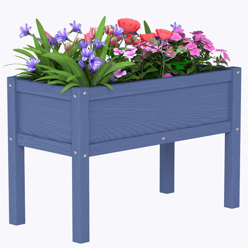 Elevated Planter Raised Garden Bed Weatherproof, Navy
