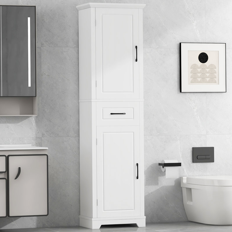 Armoire de salle de bain autoportante 72,5 po Elma