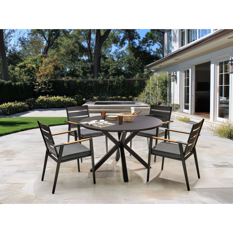 Goulette Round 5 - Piece 4 - Person Outdoor Table Set