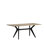 Modern Oak Dining Table, 71.3 x 35.4 x 29.5 inches | 100% Melamine Coated Particle Board, Thickness: 0.6 inches | Stylish Industrial Design for Home & Kitchen, Durable & Easy to Clean, Elegant Brown Finish