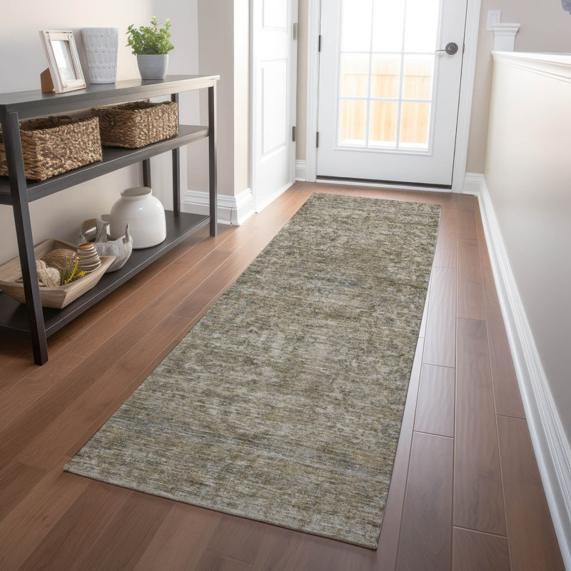 Tapis étain intérieur / extérieur lavable à la machine Claudian ACN1645, Tapis de couloir 2 pi 3 po x 7 pi 6 po