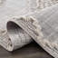 Tapis marocain en polyester tissé à la machine en gris-214978563