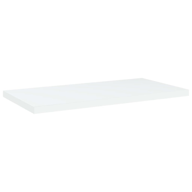 Tablettes pour bibliothèque 8 pièces en bois d'ingénierie, Blanc, (8 tablettes) H 0,59 po x l 15,75 po x P 7,87 po