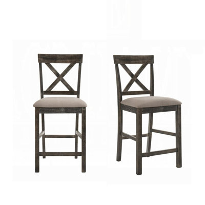 Ensemble de 2 chaises de salle à manger à hauteur de comptoir Contemporary