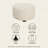 Upholstered Button Tufted Round Ottoman, Beige