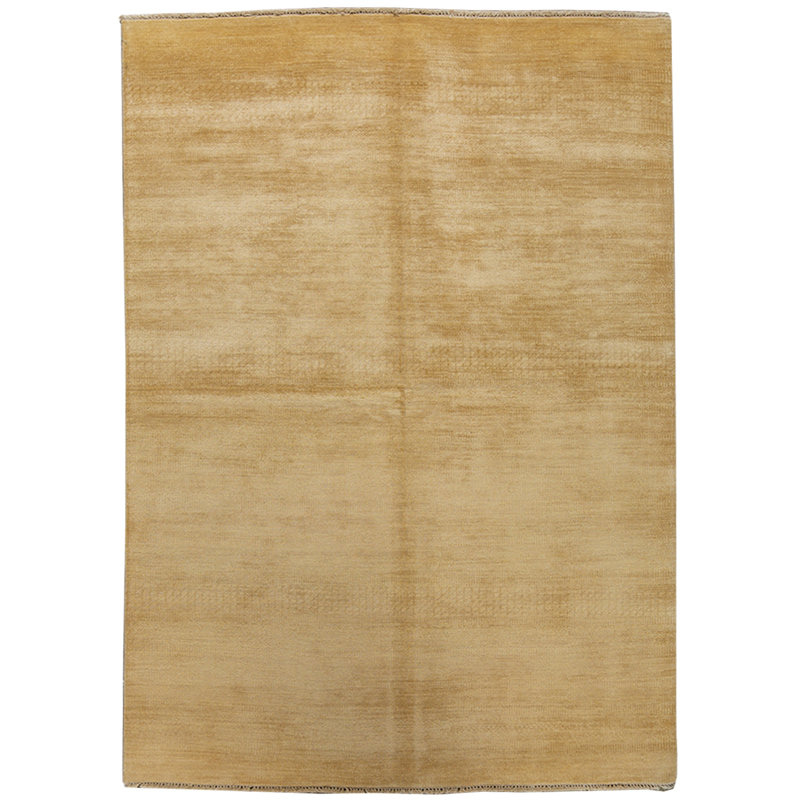 Tapis jaune de haute qualité noué à la main