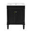 Meuble-lavabo autoportant 24 po avec lavabo en céramique, armoire de rangement avec cadre en bois massif et tablette de rangement 24 po-1491601353-1491601349