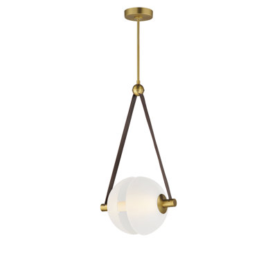 Alessandrina Single Light Frosted Glass Dimmable Pendant