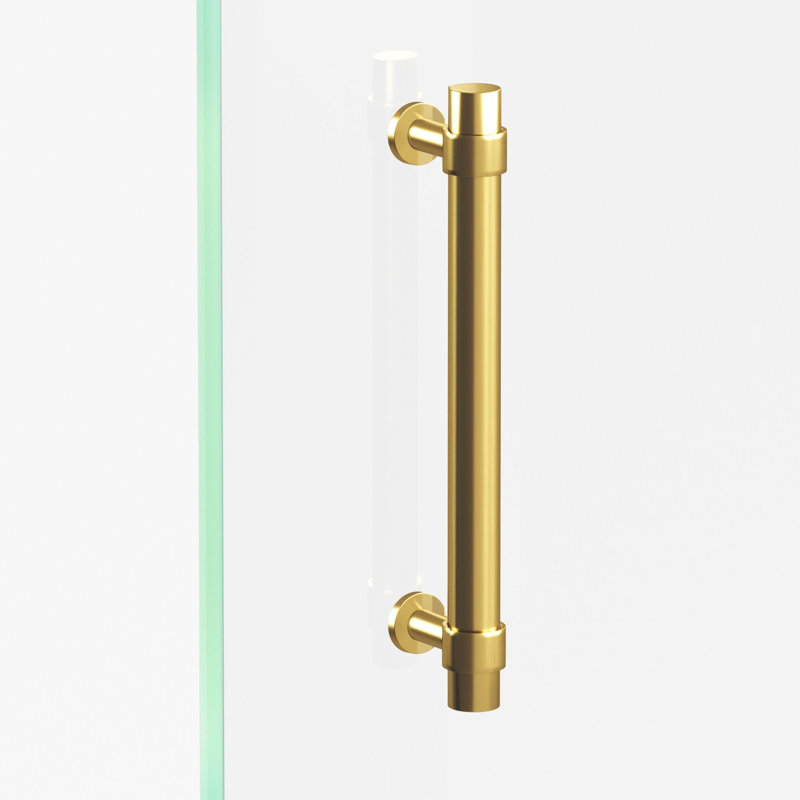 Round Collared Cabinet Pull With Straight Posts, Satin Brass, 4"