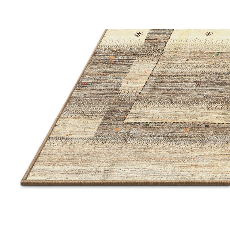 Tapis ivoire / beige Drumgurland, Rectangle 5 pi x 7 pi