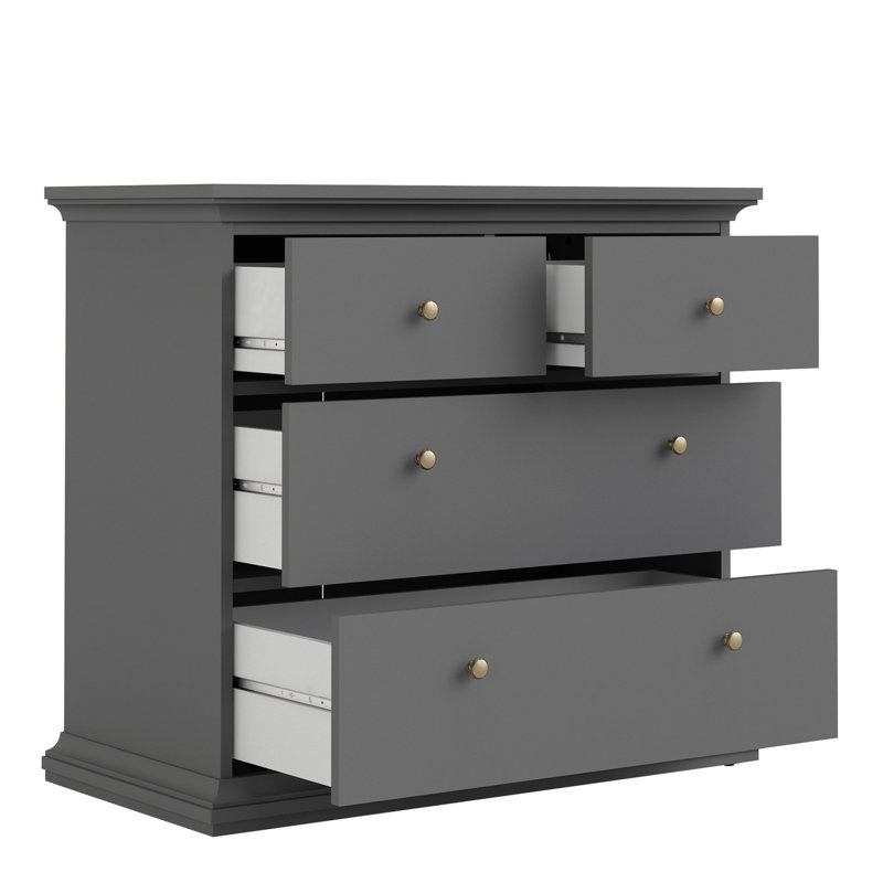 Woodburn 4 - Drawer Chest of Drawers, Matte Grey