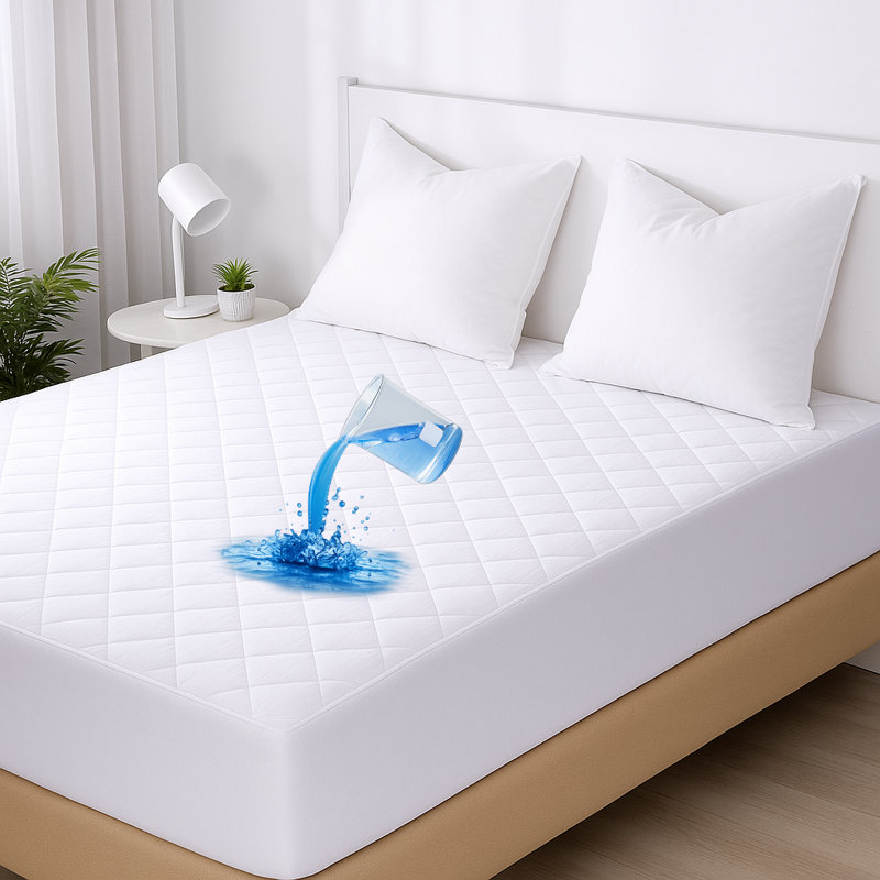 Protège-matelas imperméable, imperméable, hypoallergénique et anti-punaises, matelassé, à poches profondes, doux et respirant